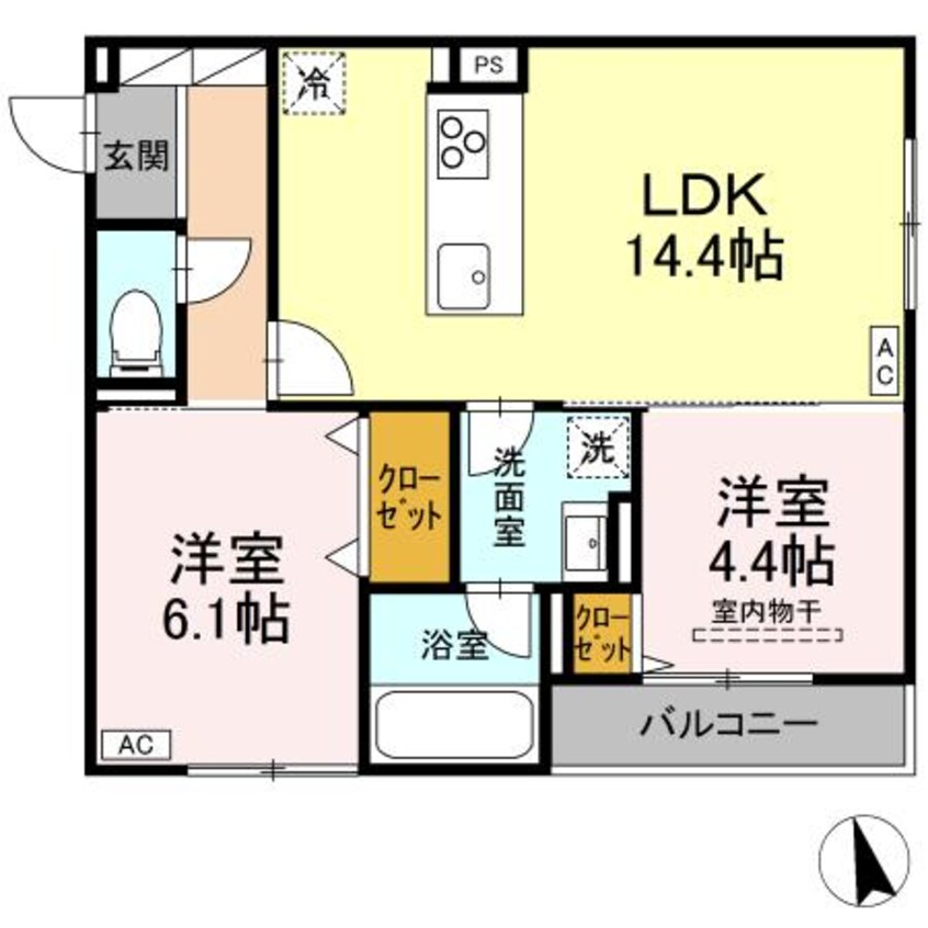 間取図 D-residence引野
