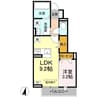 コンフォート　E棟 1LDKの間取り