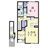 ブライト 1LDKの間取り