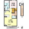 コンフォート　E棟 1LDKの間取り