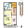 コンフォート　W棟 1LDKの間取り
