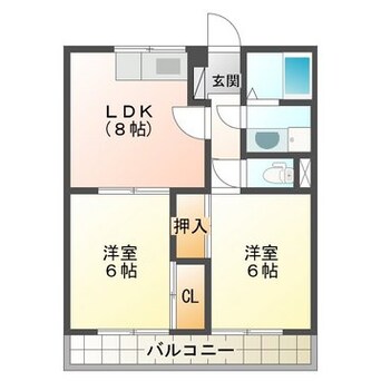 間取図 オリーブコート多治米