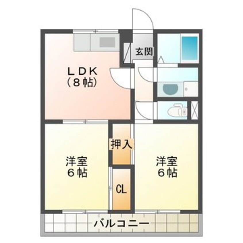 間取図 オリーブコート多治米