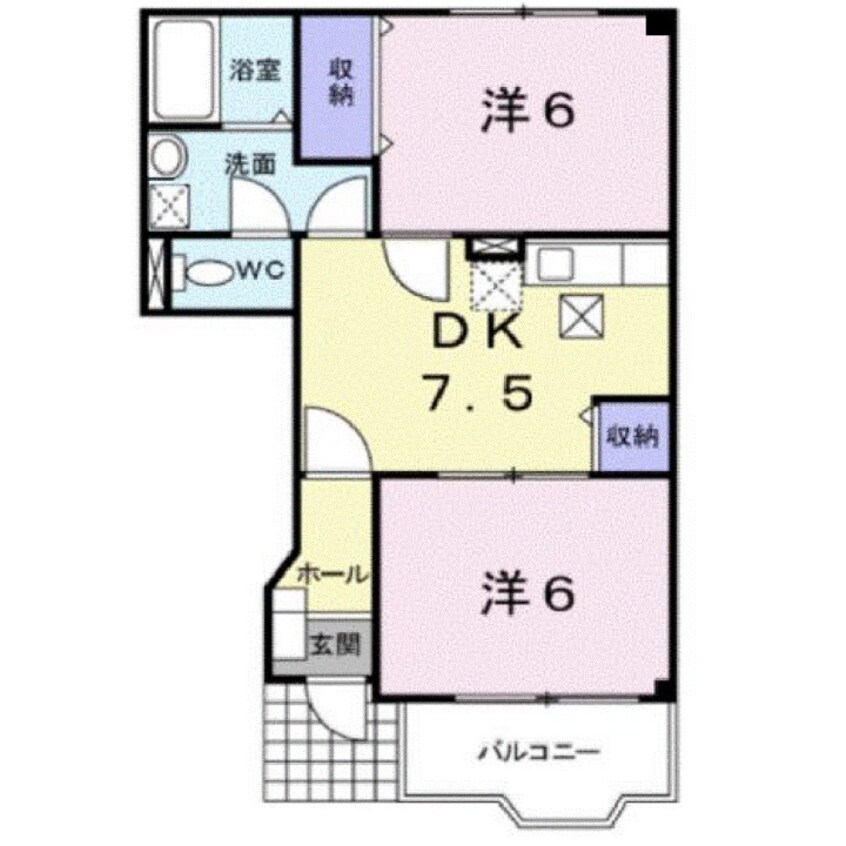 間取図 クレストール来山Ｂ