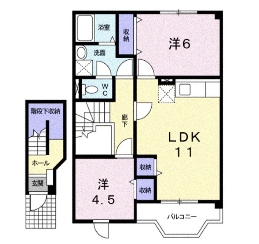 間取図 クレストール来山Ｂ