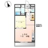 ルーエンビレッジＣ 1LDKの間取り