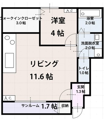 間取図 ハイサニー B