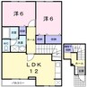 アヴェニュー高島 2LDKの間取り