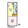 メゾンマキモト 1DKの間取り
