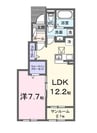門田町アパート 1LDKの間取り