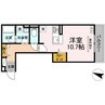 西町SUZUKAZE 1Rの間取り