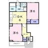 サンヒルズ　Ｂ 2DKの間取り