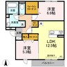 グッディⅡ 2LDKの間取り