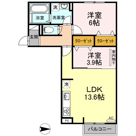 間取り図 アリエッタ湯野
