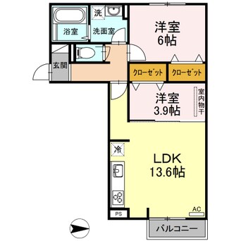 間取図 アリエッタ湯野