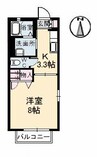ローゼサンク 1Kの間取り