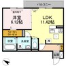 セジュール長江 1LDKの間取り