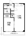アーバンハイツヒロB 1LDKの間取り