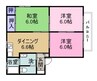夢番地 3DKの間取り