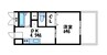 メゾン石原 1DKの間取り
