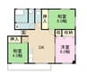 田口コーポ 3DKの間取り
