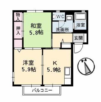 間取図 メゾンティアラA棟