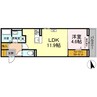 アリビオ曙 1LDKの間取り