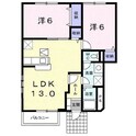 フォンテーヌＤの間取図