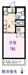 Yマンション 1Kの間取り