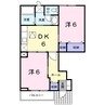 サンヒルズ　Ｃ 2DKの間取り