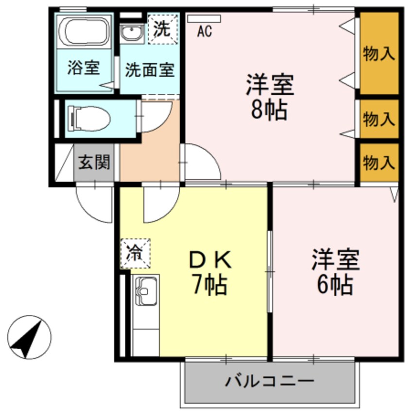 間取図 セジュール大前