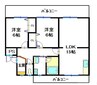 あすなろハイツ川口 2LDKの間取り