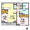 D-residence明治町東 2LDKの間取り