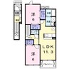 パークヒル 2LDKの間取り