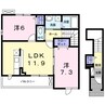 シャイニング　リバーサイド 2LDKの間取り