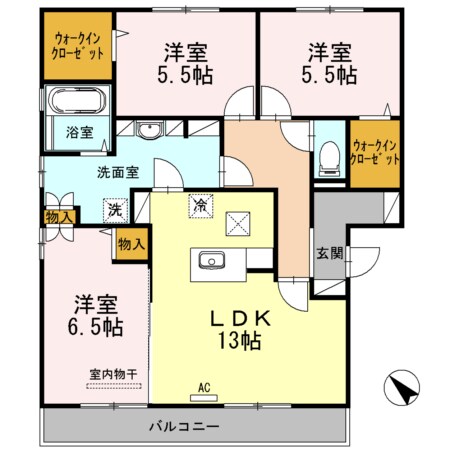 間取り図 ファミーユスクエアー　Ａ棟