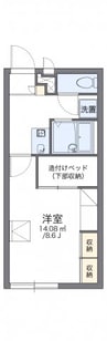 レオパレスフォレスター 1Kの間取り