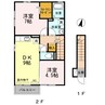 ローズコートミツギ 2DKの間取り