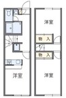 カーサ・あじさい 2DKの間取り
