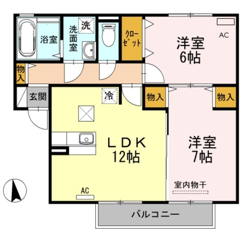 間取図 シティーハウス南手城2