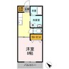 ディアス壱番館 1Kの間取り