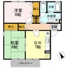 ハイカムール槙ノ原 B棟 2DKの間取り