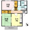 ハイカムール槙ノ原 B棟 2DKの間取り