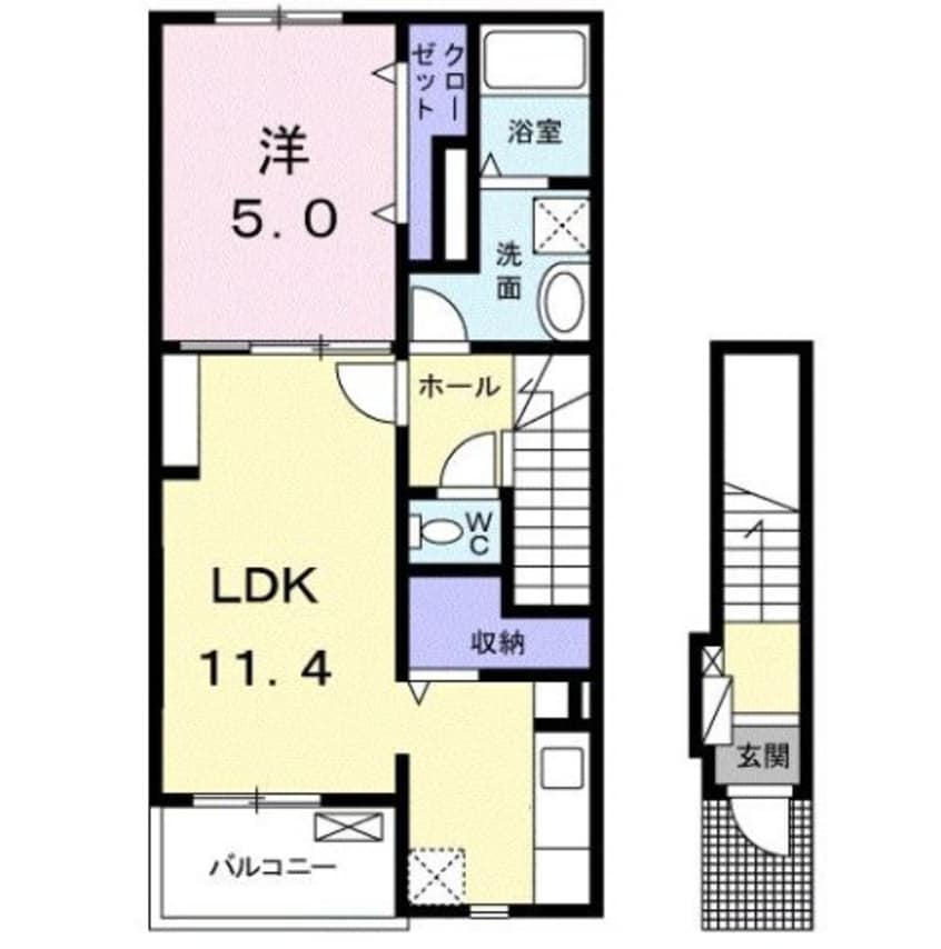 間取図 フルール　ドゥ　ロカイユ