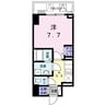 プリムローズ宝町 1Kの間取り