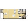 月光霞町 1LDKの間取り