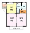 ファミール伊吹 2DKの間取り