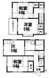 サンライズ21 3DK+Sの間取り