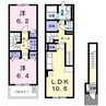 ラ・ローザ 2LDKの間取り