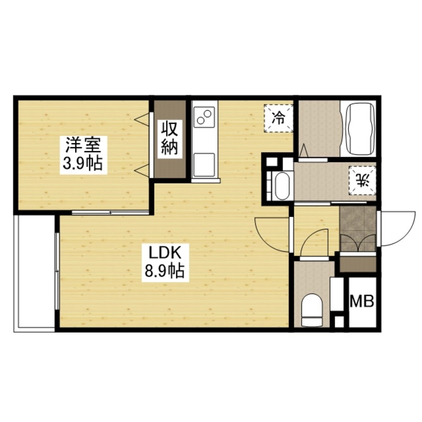 間取図 月光東福山駅前